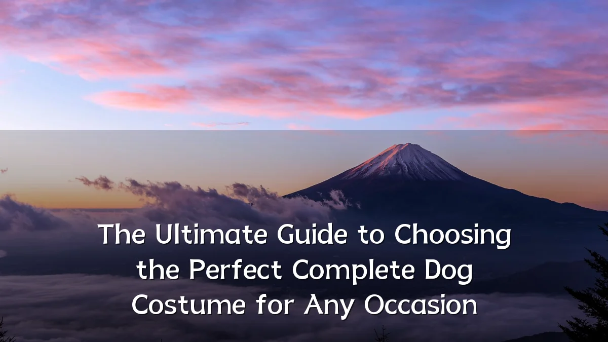 The Ultimate Guide to Choosing the Perfect Complete Dog Costume for Any Occasion